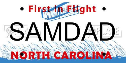 SAMDAD North Carolina License Plate