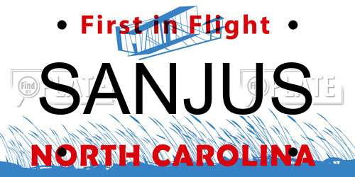SANJUS North Carolina License Plate