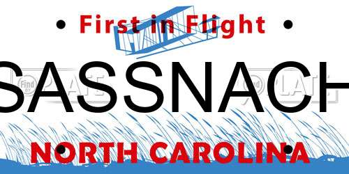 SASSNACH North Carolina License Plate