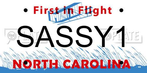 SASSY1 North Carolina License Plate