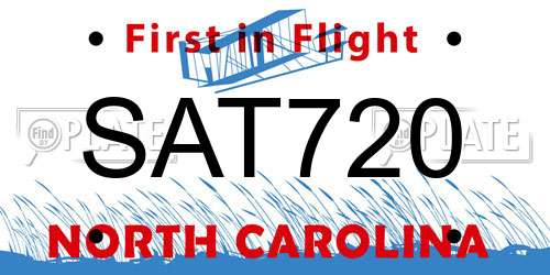 SAT720 North Carolina License Plate