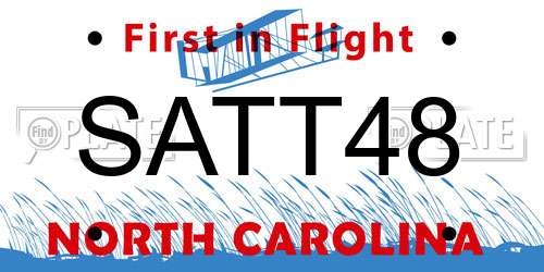 SATT48 North Carolina License Plate