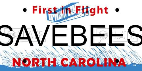 SAVEBEES North Carolina License Plate