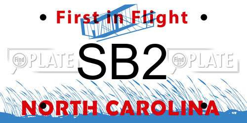 SB2 North Carolina License Plate