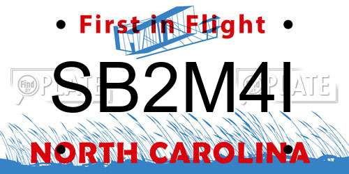 SB2M4I North Carolina License Plate