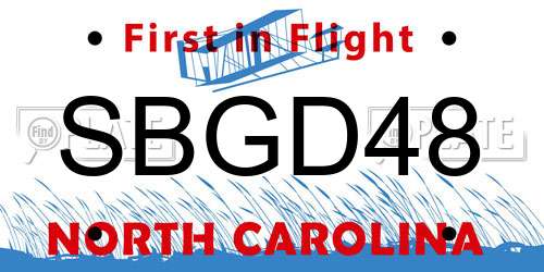 SBGD48 North Carolina License Plate