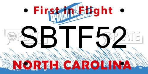SBTF52 North Carolina License Plate