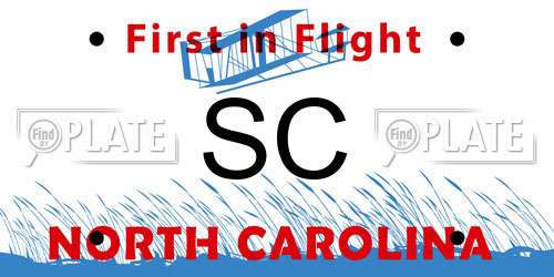 SC North Carolina License Plate