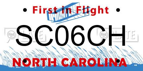 SC06CH North Carolina License Plate