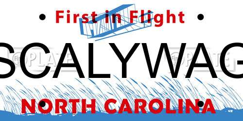 SCALYWAG North Carolina License Plate