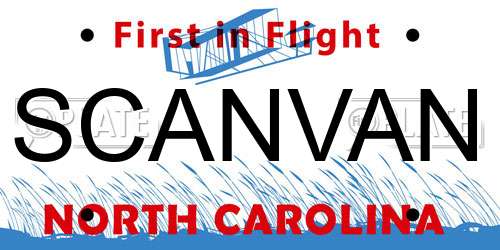 SCANVAN North Carolina License Plate
