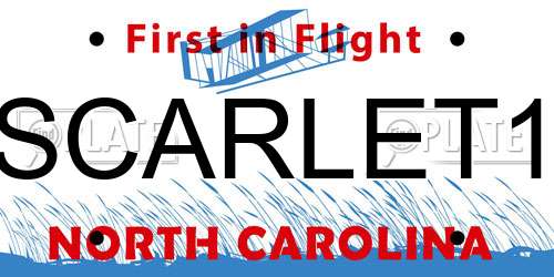 SCARLET1 North Carolina License Plate