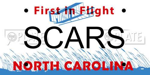 SCARS North Carolina License Plate