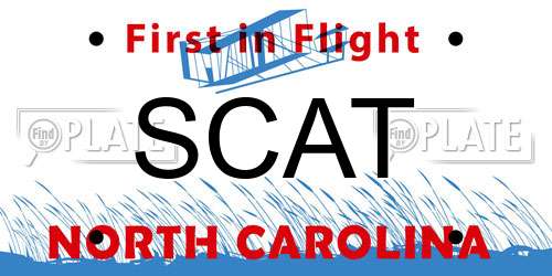 SCAT North Carolina License Plate
