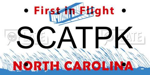 SCATPK North Carolina License Plate