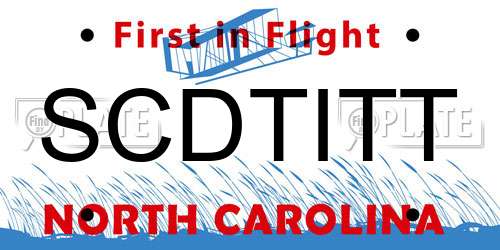 SCDTITT North Carolina License Plate