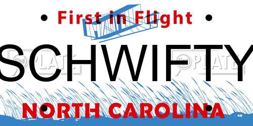 SCHWIFTY North Carolina License Plate