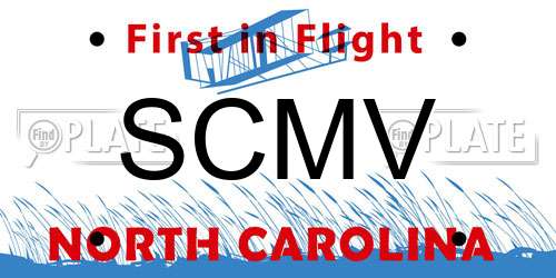 SCMV North Carolina License Plate