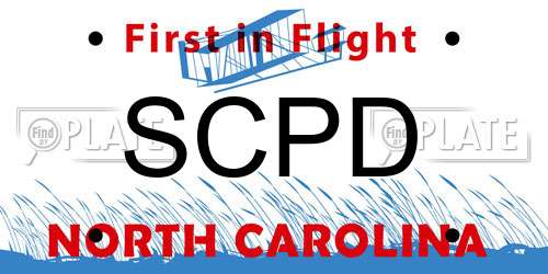 SCPD North Carolina License Plate