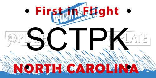 SCTPK North Carolina License Plate