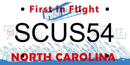 SCUS54 North Carolina License Plate