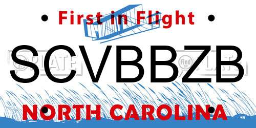 SCVBBZB North Carolina License Plate