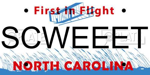 SCWEEET North Carolina License Plate