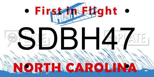 SDBH47 North Carolina License Plate