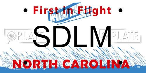 SDLM North Carolina License Plate
