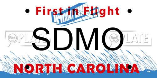 SDMO North Carolina License Plate