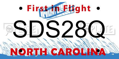 SDS28Q North Carolina License Plate
