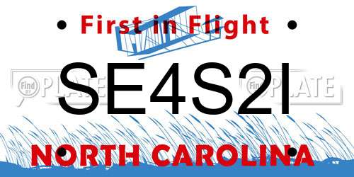 SE4S2I North Carolina License Plate