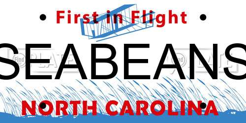 SEABEANS North Carolina License Plate