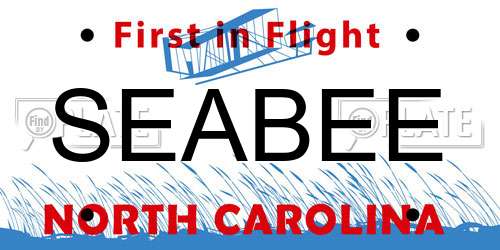 SEABEE North Carolina License Plate