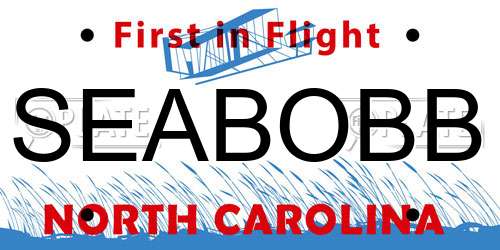 SEABOBB North Carolina License Plate