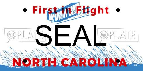 SEAL North Carolina License Plate