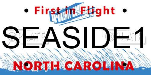 SEASIDE1 North Carolina License Plate