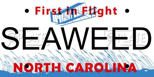 SEAWEED North Carolina License Plate