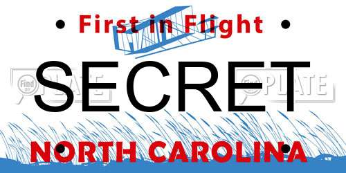 SECRET North Carolina License Plate