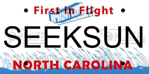 SEEKSUN North Carolina License Plate