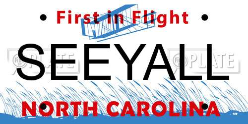SEEYALL North Carolina License Plate
