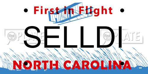 SELLDI North Carolina License Plate