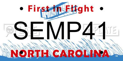 SEMP41 North Carolina License Plate