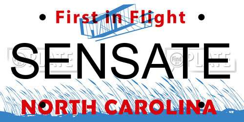 SENSATE North Carolina License Plate