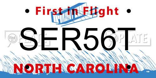 SER56T North Carolina License Plate