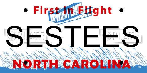 SESTEES North Carolina License Plate