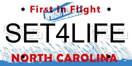 SET4LIFE North Carolina License Plate