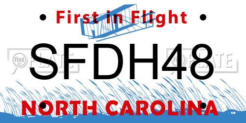 SFDH48 North Carolina License Plate