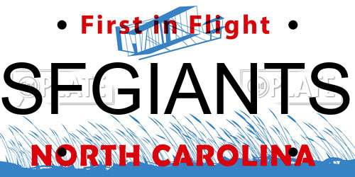SFGIANTS North Carolina License Plate