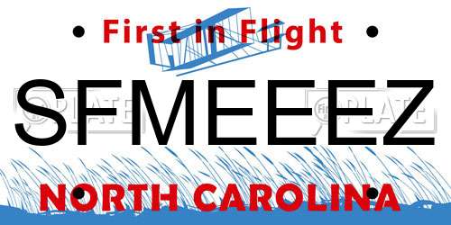 SFMEEEZ North Carolina License Plate